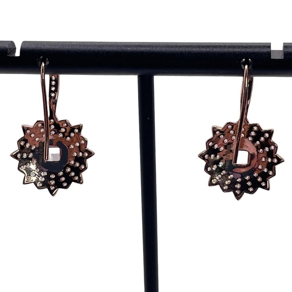 Sterling Silver 925 cubic zirconia dangle earring - Picture 2 of 3